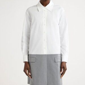 NWT S white and gray suit dress